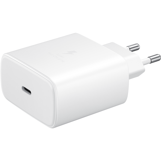 Sieťová nabíjačka Samsung EP-TA845 + DW76767JWE USB-C Cable, 45 W, 4,05 A, 1 x USB-C, biela GP-PTU020SOFWQ