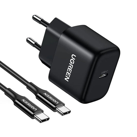 UGREEN CD250, 25 W, 3A, 1 x USB-C, 1 x USB-C, čierna