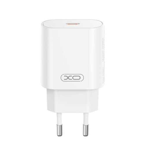 Sieťová nabíjačka s káblom USB-C XO Design CE25, 25W, 3A, 1 x USB-C, Biela