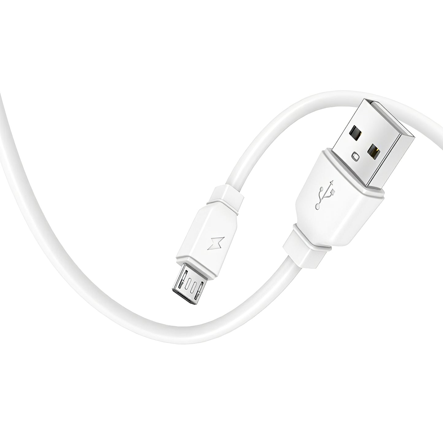 Sieťová nabíjačka Prestico F7S s káblom microUSB, 12 W, 2,4 A, 1 x USB-A, biela