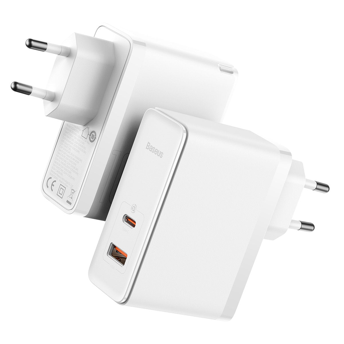 Sieťová nabíjačka s káblom USB-C Baseus GaN5 Pro, 100W, 3A, 1 x USB-A - 1 x USB-C, Biela CCGP090202