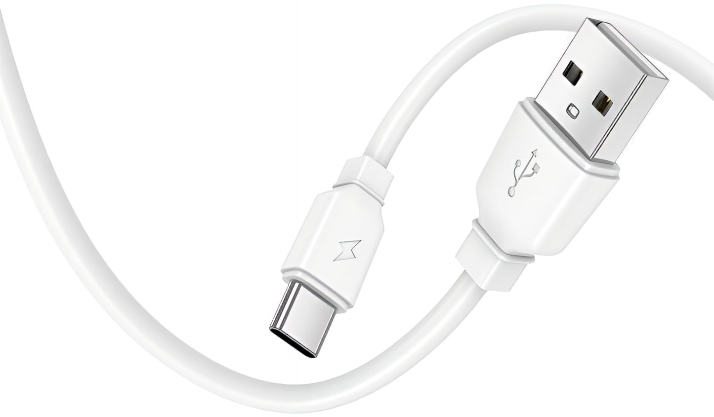 Sieťová nabíjačka s káblom USB-C Prestico F9S, 12W, 2.4A, 1 x USB-A, Biela