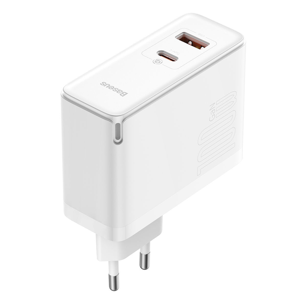 Sieťová nabíjačka s káblom USB-C Baseus GaN5 Pro, 100W, 3A, 1 x USB-A - 1 x USB-C, Biela CCGP090202