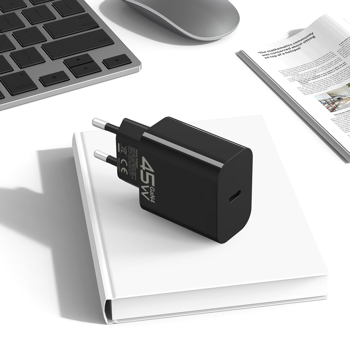 Sieťová nabíjačka s káblom USB-C Blavec BC-7, 45W, 3A, 1 x USB-C, Čierna