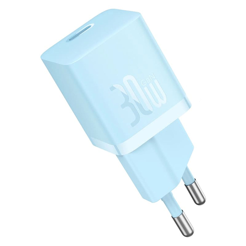 Sieťová nabíjačka s káblom USB-C Baseus GaN Mini 1C, 30W, 3A, 1 x USB-C, Modrá P10110902313-00