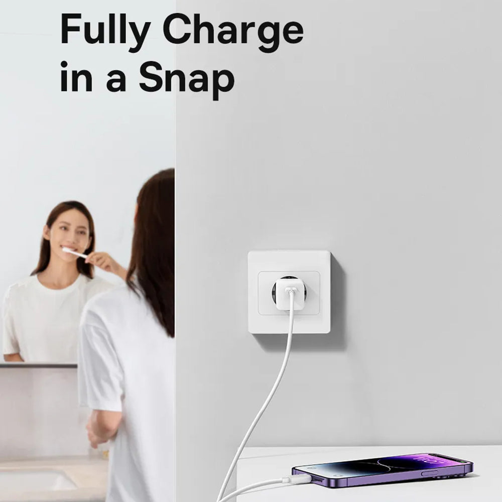 Sieťová nabíjačka s káblom USB-C Baseus GaN Mini 1C, 30W, 3A, 1 x USB-C, Modrá P10110902313-00