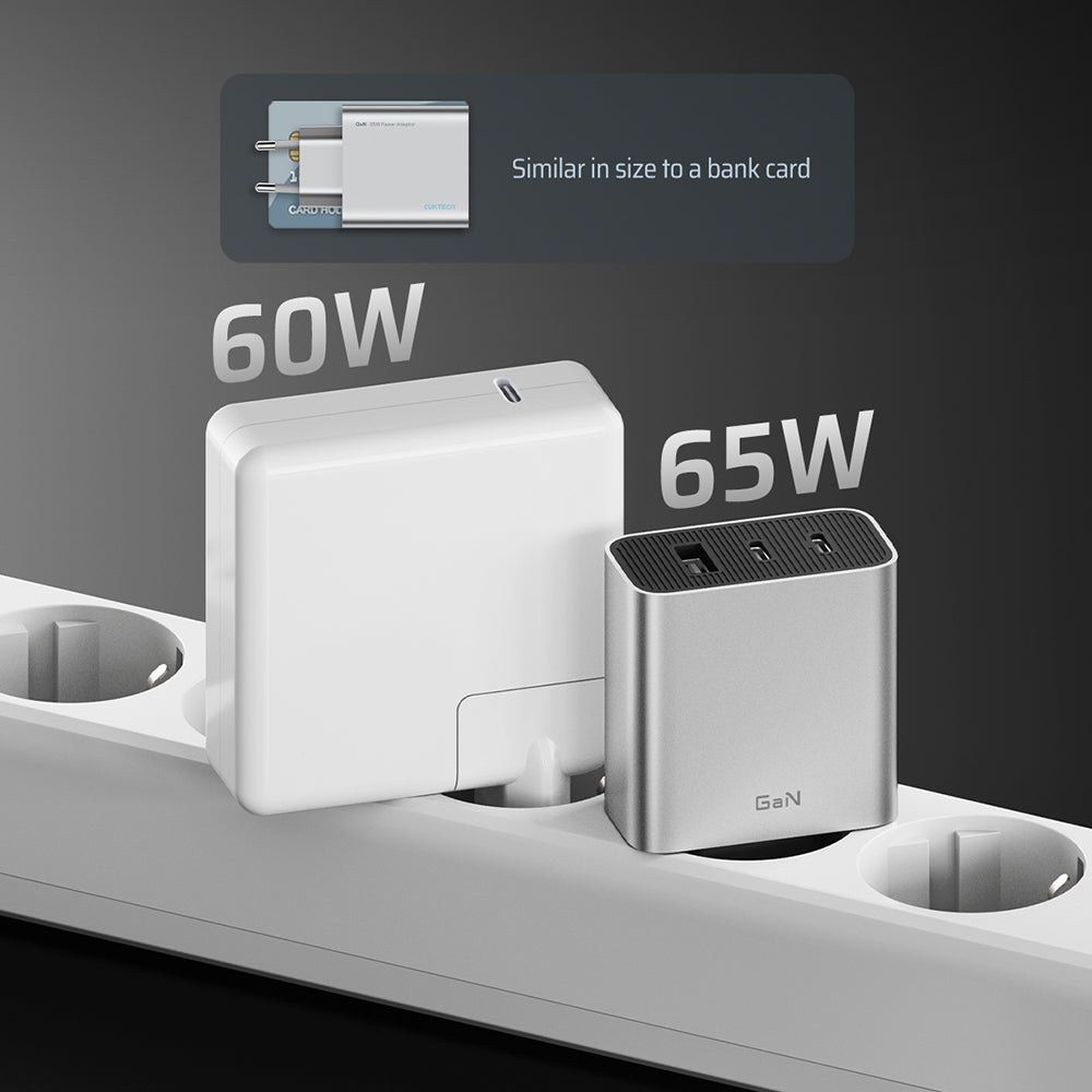 Sieťová nabíjačka Cuktech, 65W, 3,25A, 1 x USB-A - 2 x USB-C, biela CUK0A15CEUSL