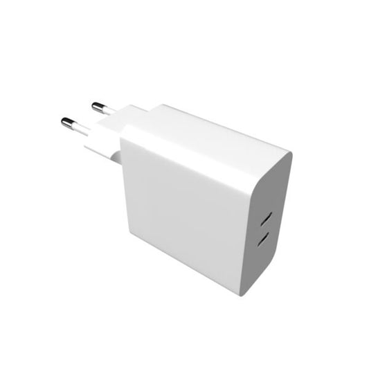 Sieťová nabíjačka Fixed, 65W, 3.25A, 2 x USB-C, Biela