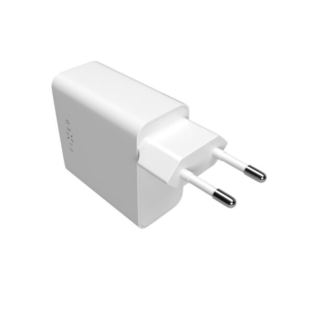 Sieťová nabíjačka Fixed, 65W, 3.25A, 2 x USB-C, Biela