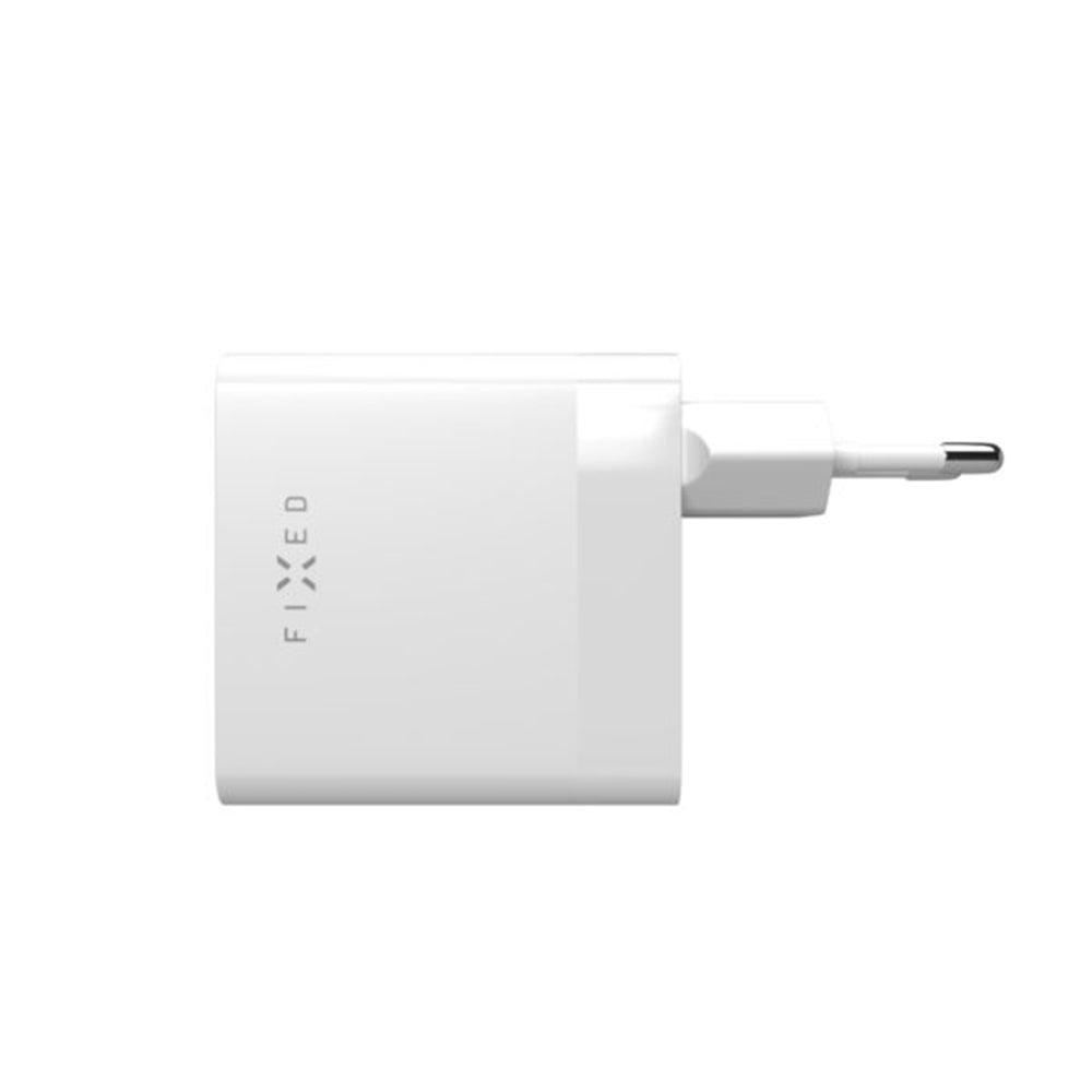 Sieťová nabíjačka Fixed, 65W, 3.25A, 2 x USB-C, Biela