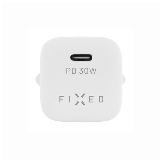 Sieťová nabíjačka Fixed Mini, 30W, 3A, 1 x USB-C, Biela