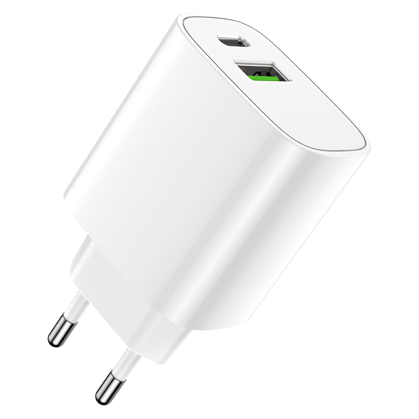 Sieťová nabíjačka Forever LS-04, 20 W, 3A, 1 x USB-A - 1 x USB-C, biela