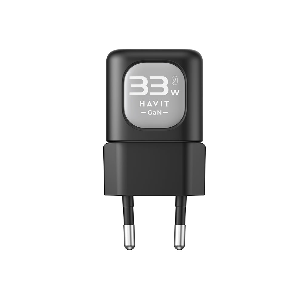 Sieťová nabíjačka HAVIT UC230, 33W, 3A, 1 x USB-A - 1 x USB-C, Čierno Sivá