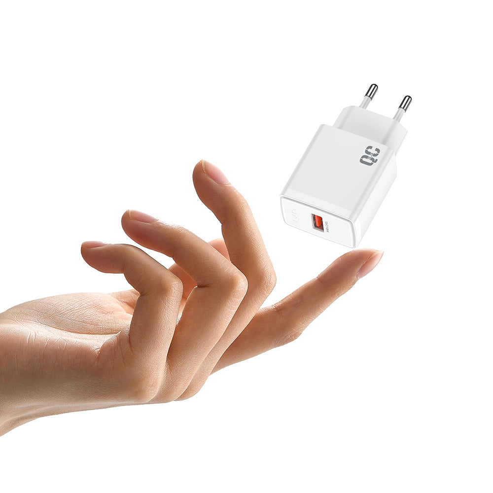 Sieťová nabíjačka Lito LC08, 18W, 3A, 1 x USB-A, Biela