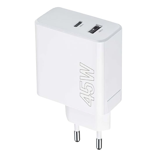 Sieťová nabíjačka MaXlife MXTC-07-45AC, 45 W, 3A, 1 x USB-A - 1 x USB-C, biela
