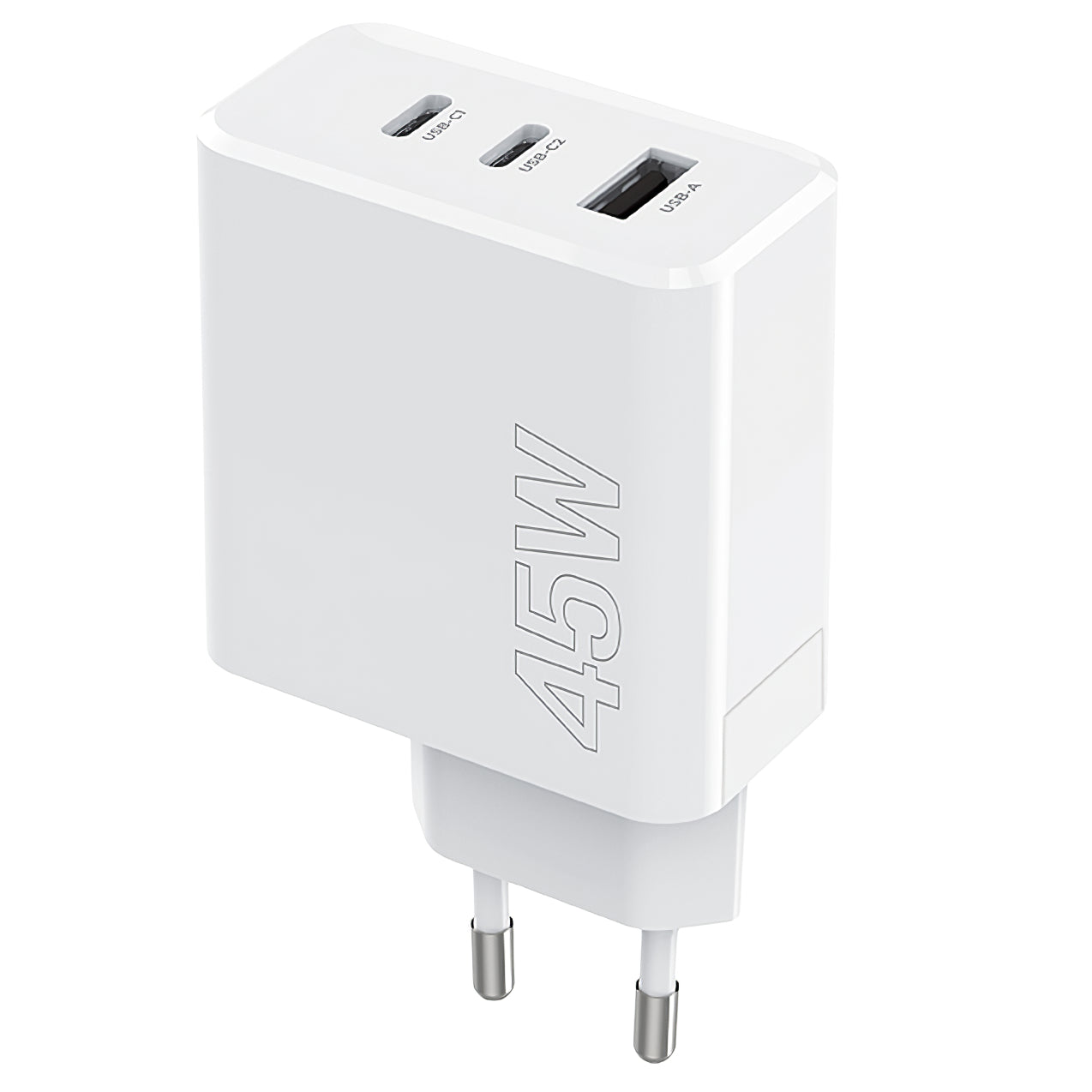 Sieťová nabíjačka MaXlife MXTC-07-45ACC, 45 W, 3A, 1 x USB-A - 2 x USB-C, biela