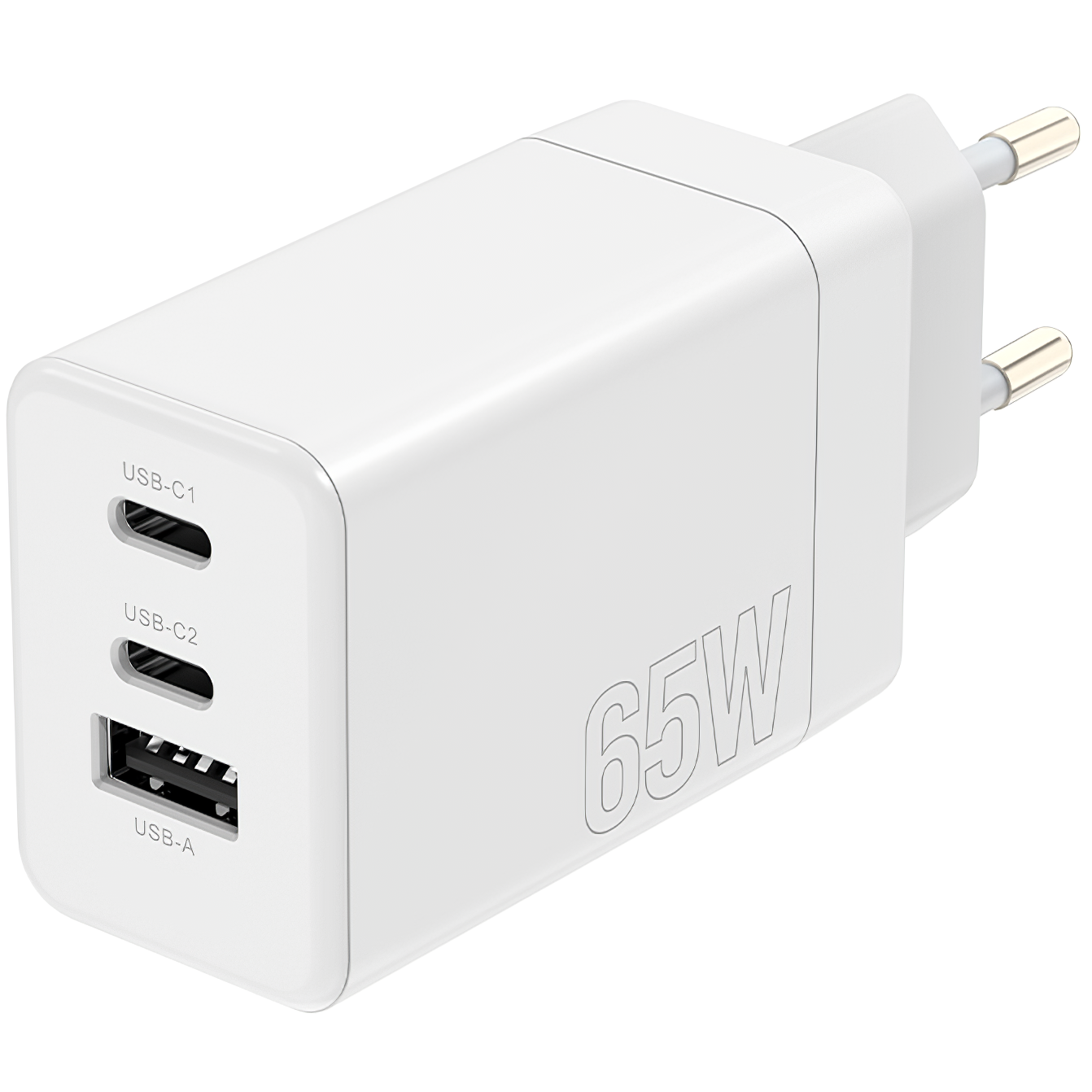 Sieťová nabíjačka MaXlife MXTC-08-65ACC, 65 W, 3,25 A, 1 x USB-A - 2 x USB-C, biela