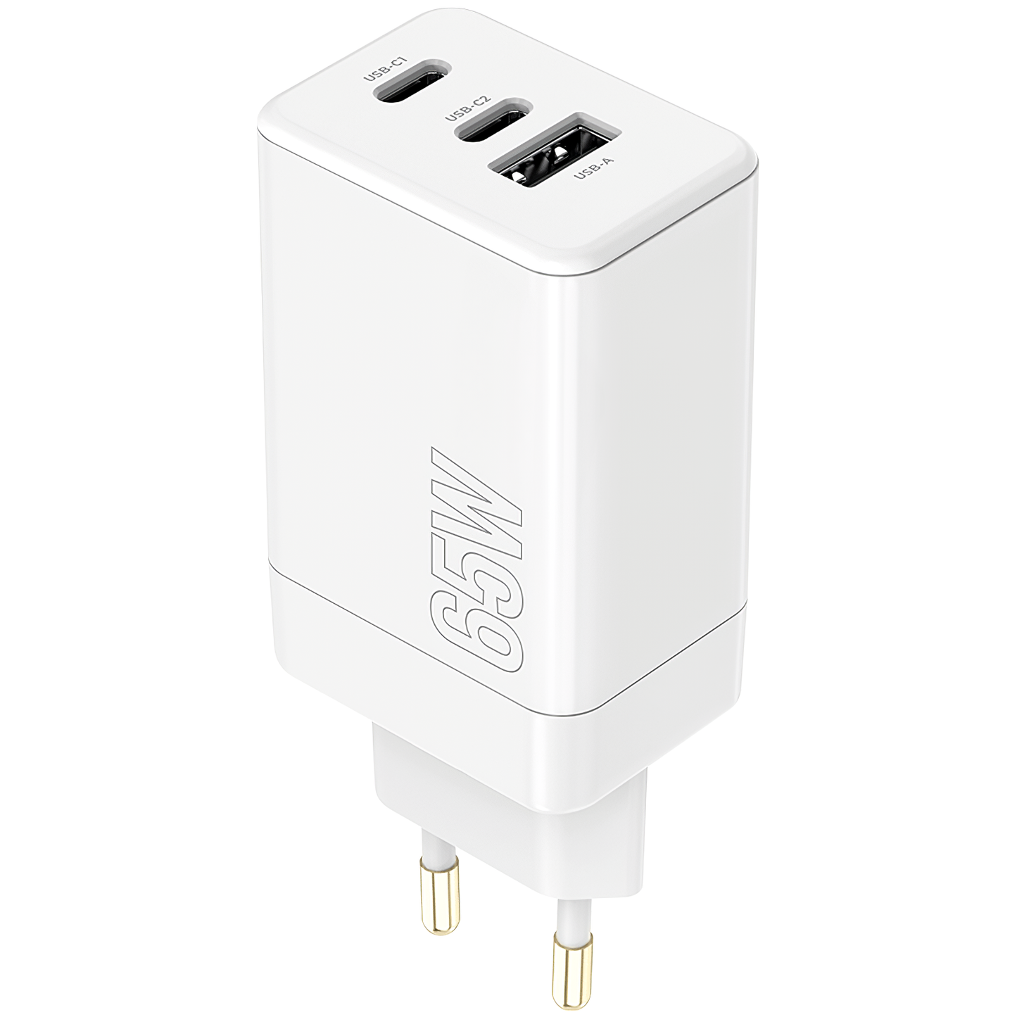 Sieťová nabíjačka MaXlife MXTC-08-65ACC, 65 W, 3,25 A, 1 x USB-A - 2 x USB-C, biela