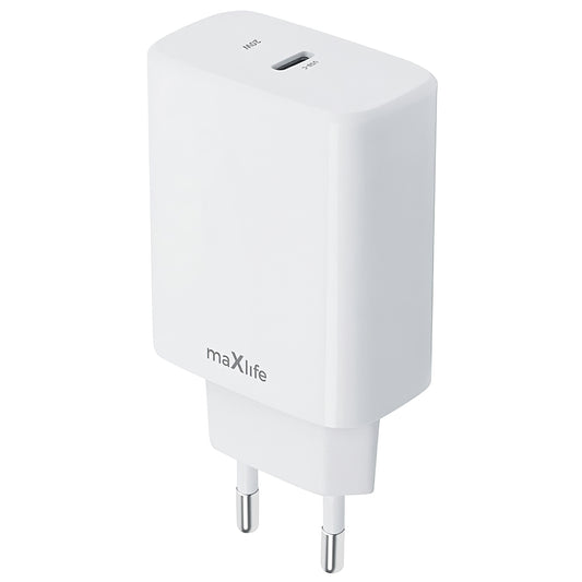 Sieťová nabíjačka MaXlife MXTC-10-20C, 20 W, 3A, 1 x USB-C, biela