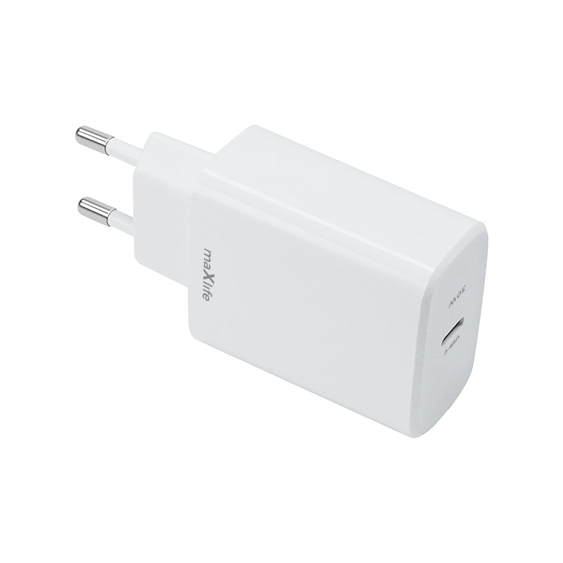 Sieťová nabíjačka MaXlife MXTC-10-30C, 30 W, 3A, 1 x USB-C, biela