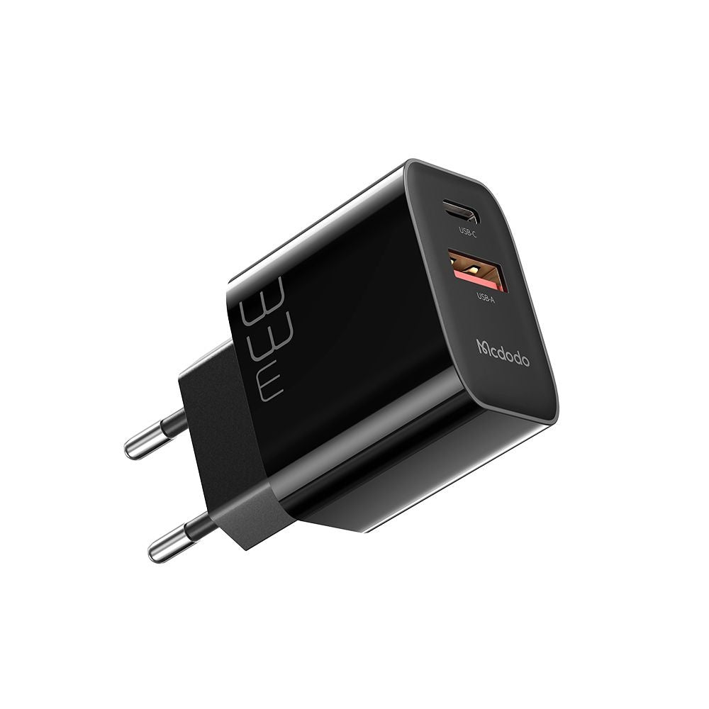 Sieťová nabíjačka McDodo CH-0921, 33W, 3A, 1 x USB-A - 1 x USB-C, Čierna