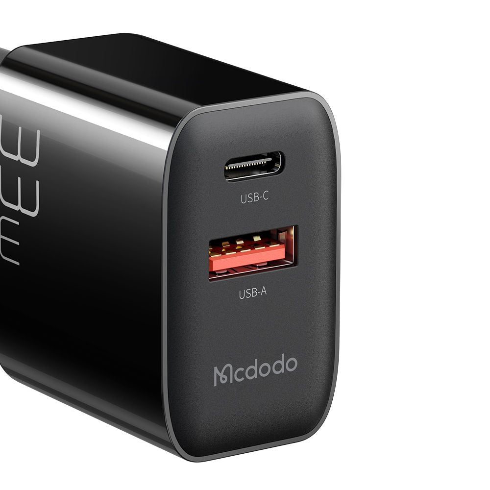 Sieťová nabíjačka McDodo CH-0921, 33W, 3A, 1 x USB-A - 1 x USB-C, Čierna