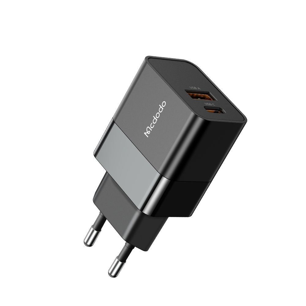 Sieťová nabíjačka McDodo CH-1951 Hydrogen, 20W, 3A, 1 x USB-A - 1 x USB-C, Čierna