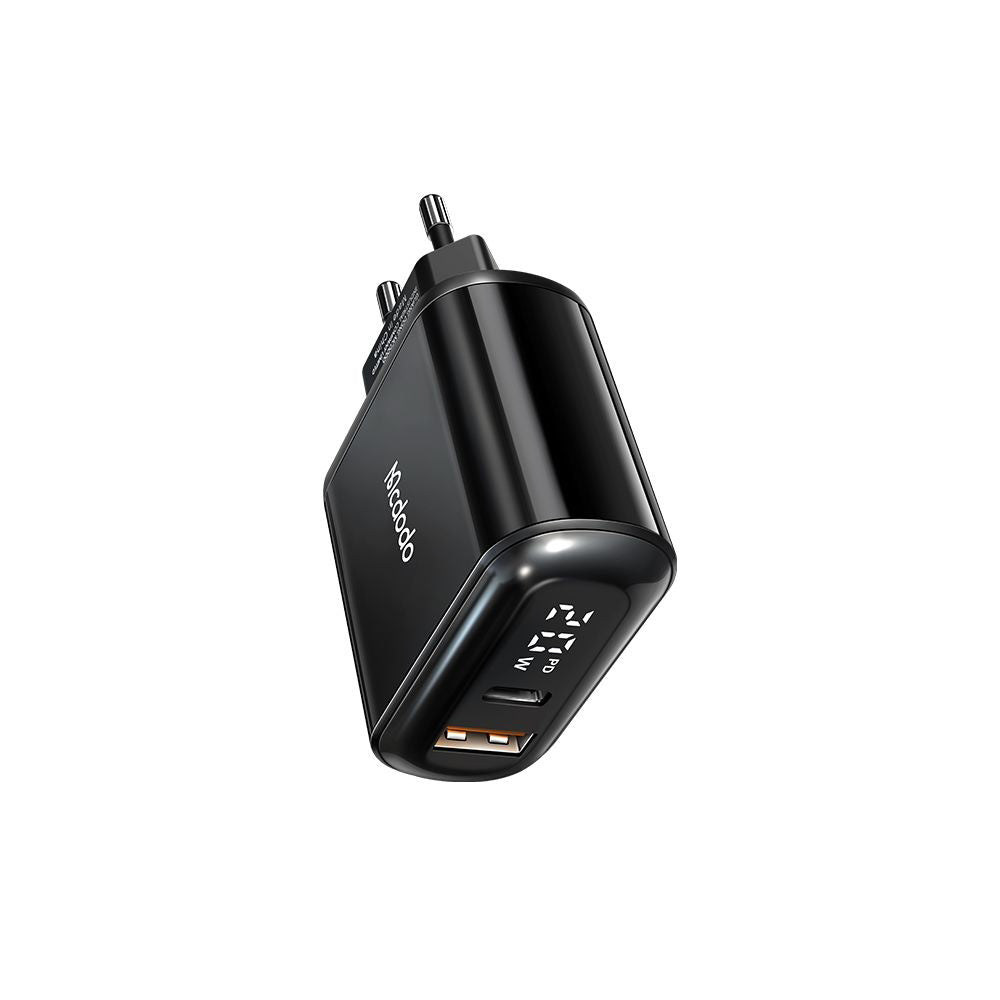 Sieťová nabíjačka McDodo CH-7170 Chocolate Display, 20W, 3A, 1 x USB-A - 1 x USB-C, Čierna