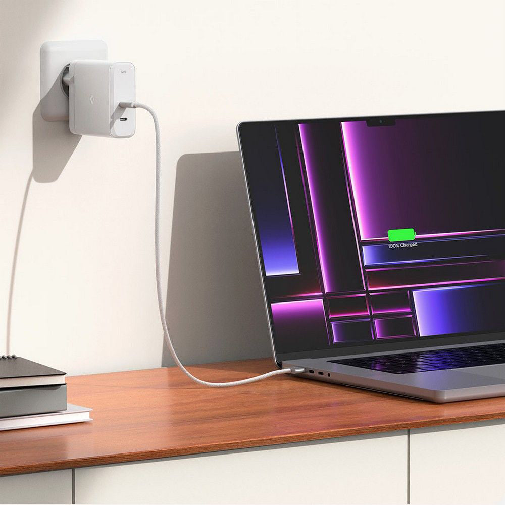 Sieťová nabíjačka Spigen Arcstation Pro, 140W, 3.25A, 2 x USB-C, Biela