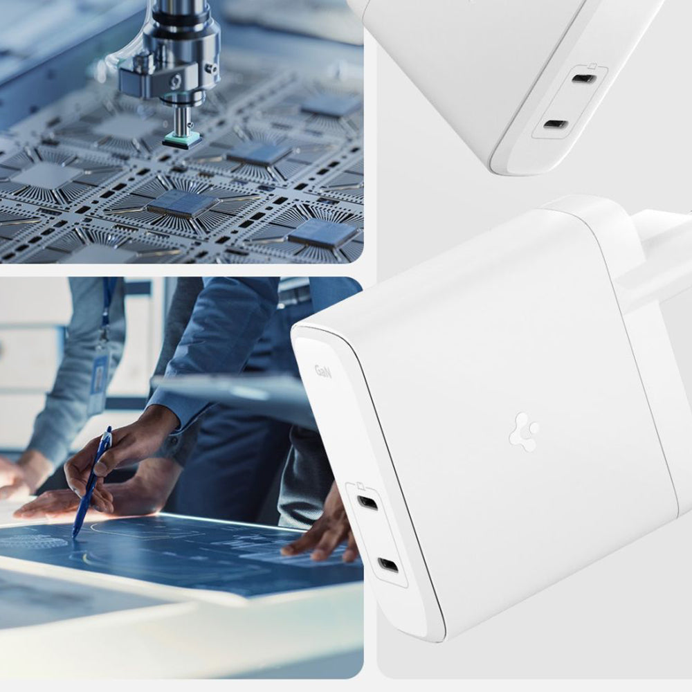 Sieťová nabíjačka Spigen Arcstation Pro, 140W, 3.25A, 2 x USB-C, Biela