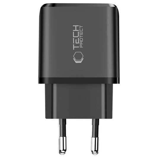 Sieťová nabíjačka Tech-Protect NCA45W, 45W, 3A, 1 x USB-A - 1 x USB-C, Čierna