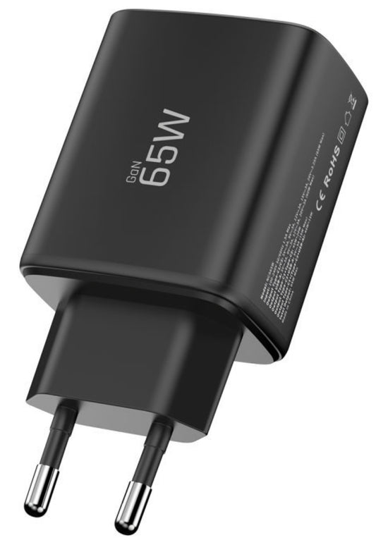 Sieťová nabíjačka Tech-Protect NCA65W, 65W, 3A, 1 x USB-A - 2 x USB-C, Čierna