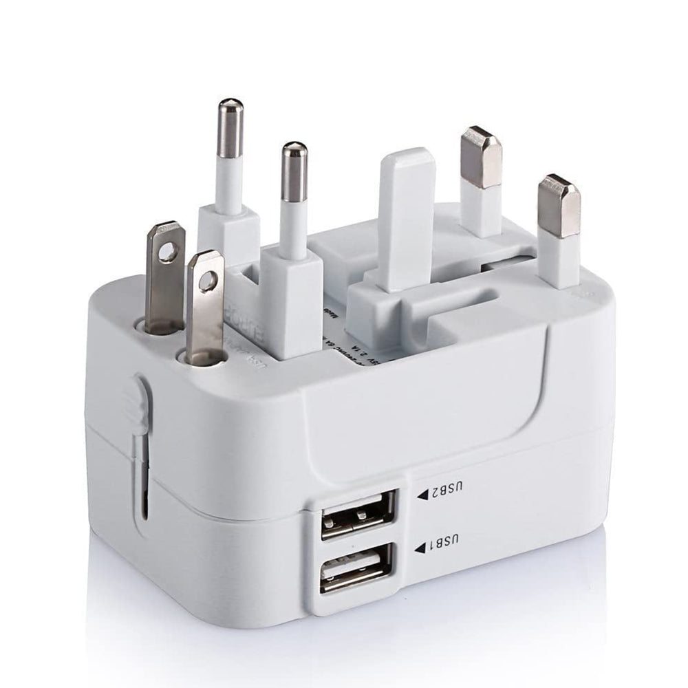 Sieťová nabíjačka Techsuit HHT202 Travel, 10W, 2A, 2 x USB-A, Biela