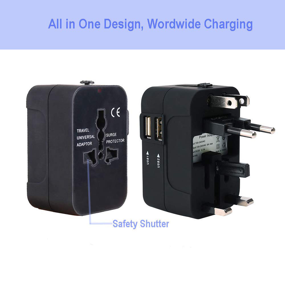 Sieťová nabíjačka Techsuit HHT202 Travel, 10W, 2A, 2 x USB-A, Biela