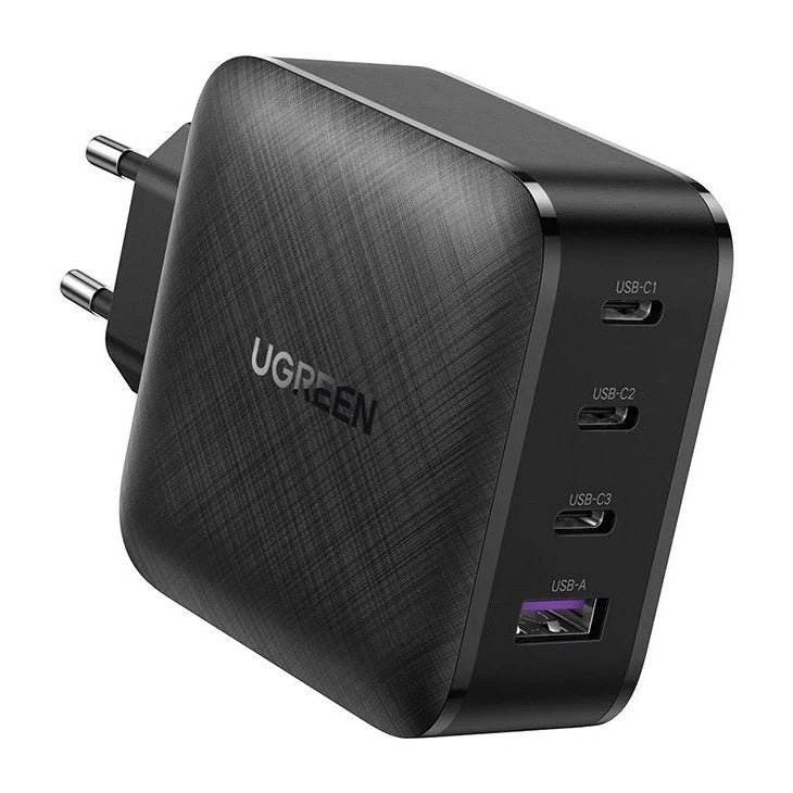 Sieťová nabíjačka UGREEN CD104, 65 W, 3A, 1 x USB-A - 3 x USB-C, čierna