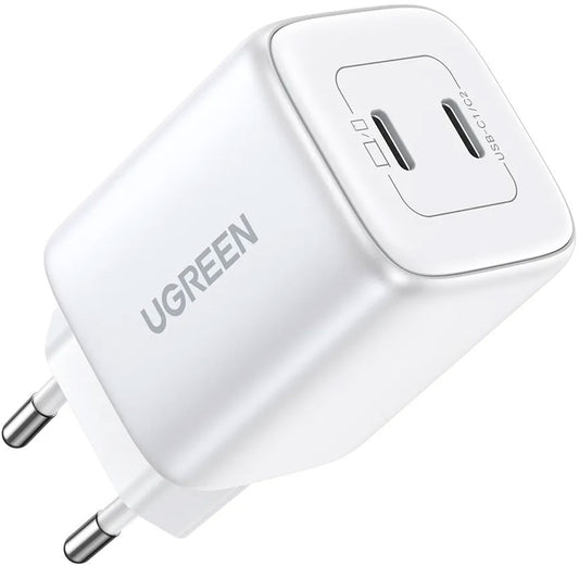Sieťová nabíjačka UGREEN CD294, 45W, 3A, 2 x USB-C, Biela