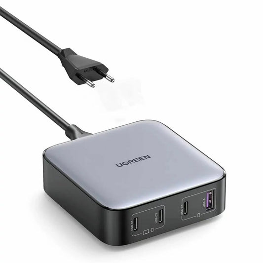 Charging Station UGREEN CD328, 100W, 3A, 1 x USB-A - 3 x USB-C, Grey