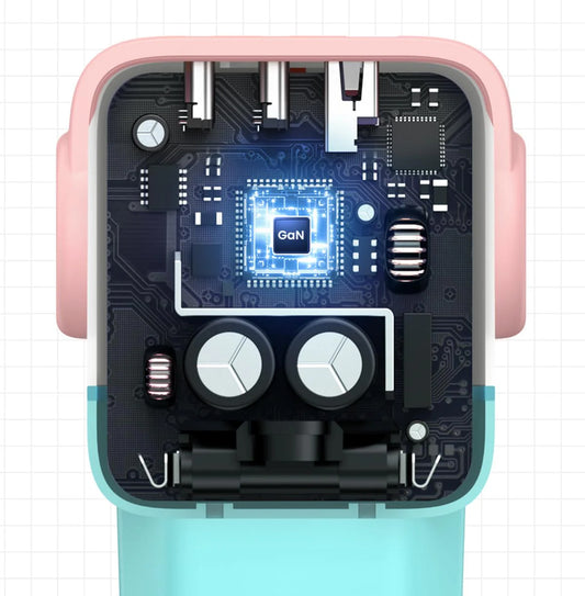 Network Charger UGREEN CD361 Uno, 65W, 3.25A, 1 x USB-A - 2 x USB-C, Turquoise