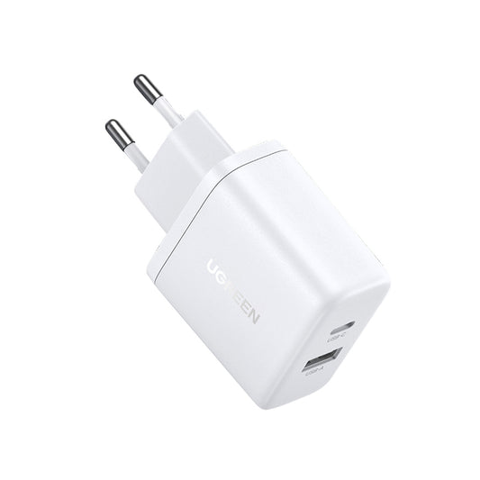 UGREEN X227 Network Charger, 20W, 3A, 1 x USB-A - 1 x USB-C, White