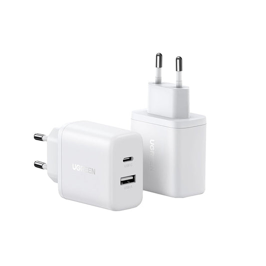 UGREEN X227 Network Charger, 20W, 3A, 1 x USB-A - 1 x USB-C, White