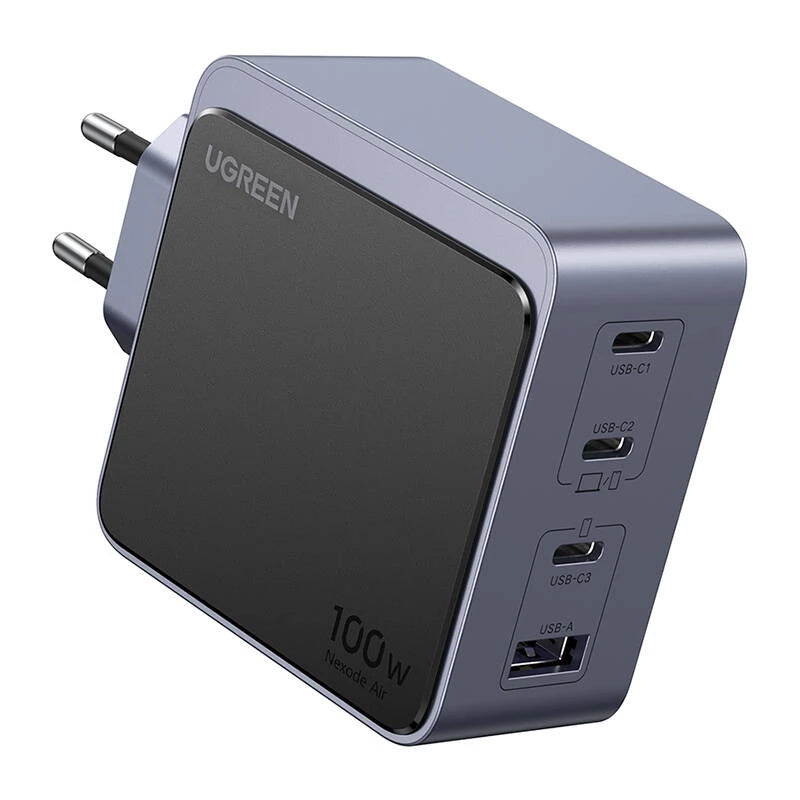 Sieťová nabíjačka UGREEN X565 Nexode Air, 100 W, 5 A, 1 x USB-A - 3 x USB-C, sivá