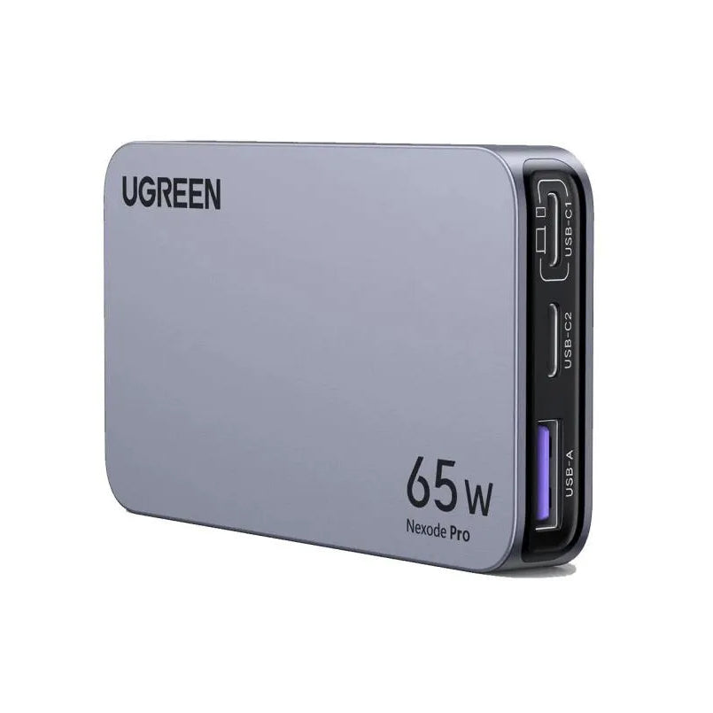 Sieťová nabíjačka UGREEN X753 Nexode Pro, 65 W, 3A, 1 x USB-A - 2 x USB-C, sivá