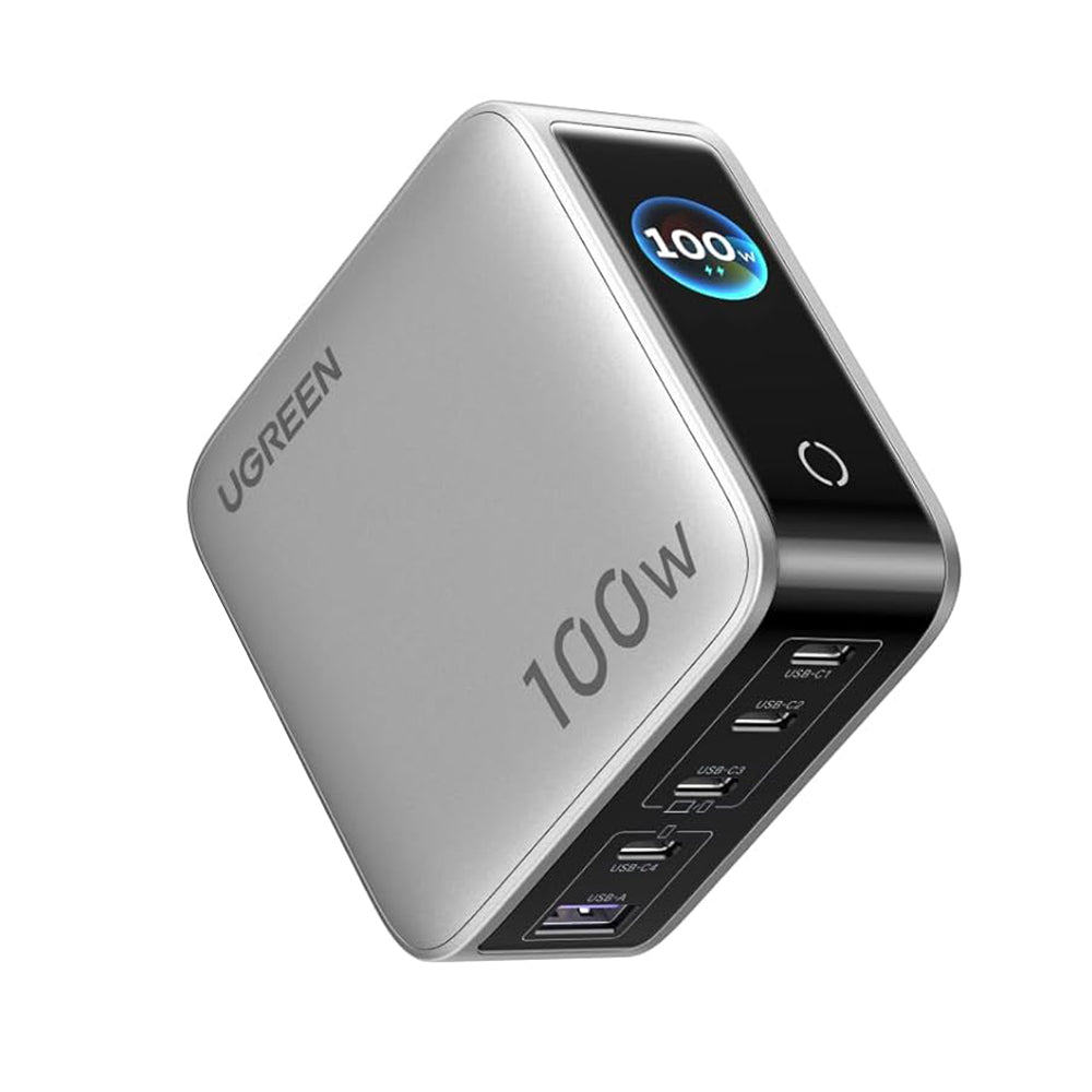Sieťová nabíjačka UGREEN X773 (65620B), 100W, 1 x USB-A - 4 x USB-C, sivá