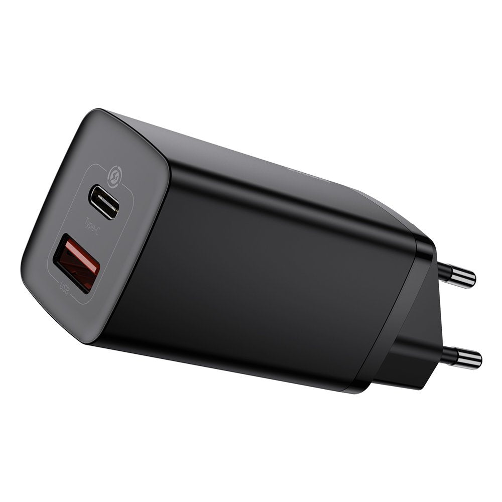 Sieťová nabíjačka Baseus GaN2 Lite, 65 W, 3A, 1 x USB-A - 1 x USB-C, čierna CCGAN2L-B01