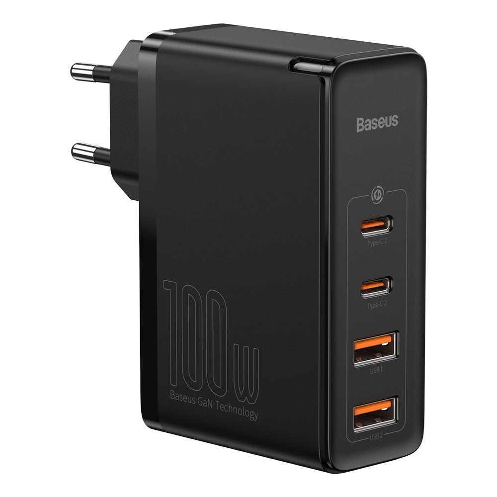 Sieťová nabíjačka Baseus GaN2 Pro, 100 W, 5 A, 2 x USB-A - 2 x USB-C, čierna CCGAN2P-L01