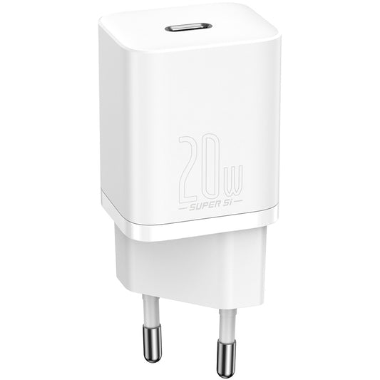Sieťová nabíjačka Baseus Super Si, 20 W, 3A, 1 x USB-C, biela CCSUP-B02