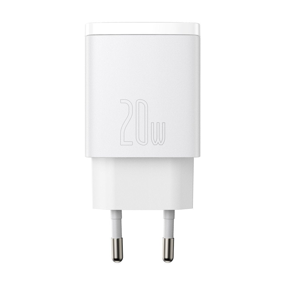 Sieťová nabíjačka Baseus Compact, 20 W, 3A, 1 x USB-A - 1 x USB-C, biela CCXJ-B02