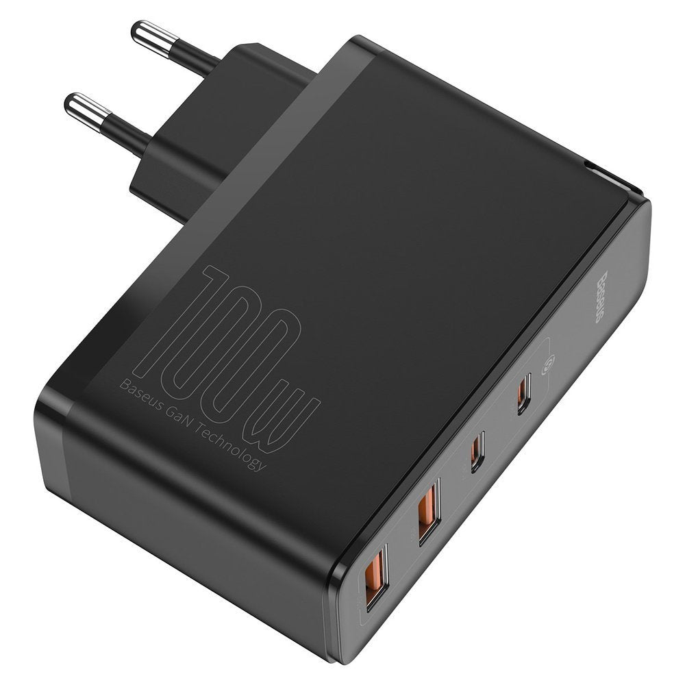 Sieťová nabíjačka Baseus GaN2 Pro, 100 W, 5 A, 2 x USB-A - 2 x USB-C, čierna CCGAN2P-L01