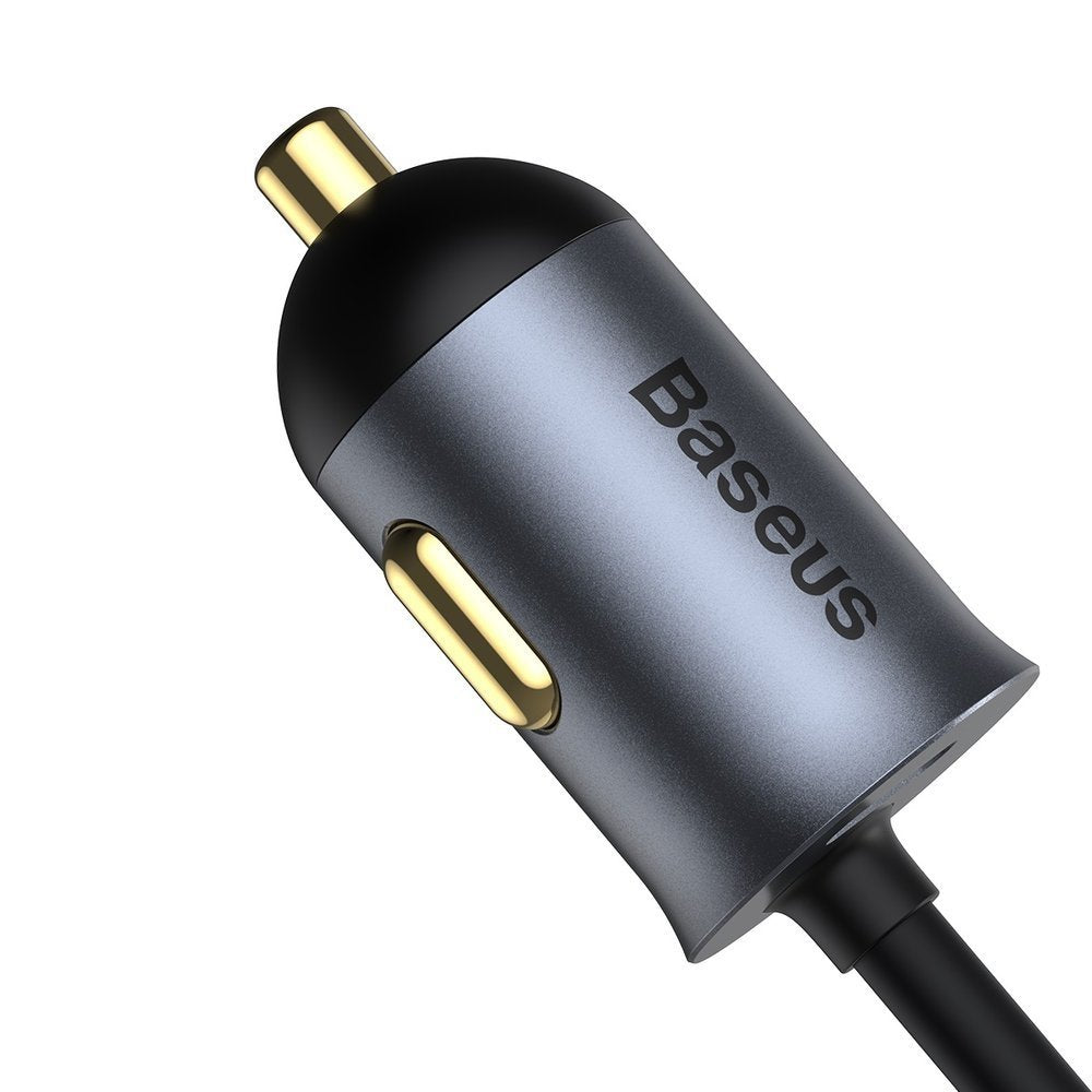 Auto nabíjačka Baseus Share Together, 120W, 3A, 2 x USB-A - 2 x USB-C, Sivá CCBT-A0G