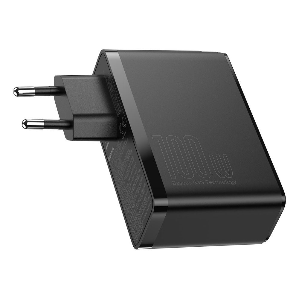 Sieťová nabíjačka Baseus GaN2 Pro, 100 W, 5 A, 2 x USB-A - 2 x USB-C, čierna CCGAN2P-L01